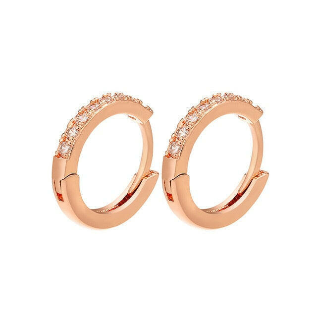 ZHUKOU 13x14mm one pair crystal hoop earrings for women jewelry DIY small earrings hooks jewelry accessories making model:VE82 yuhuv test  yuhuv test022.