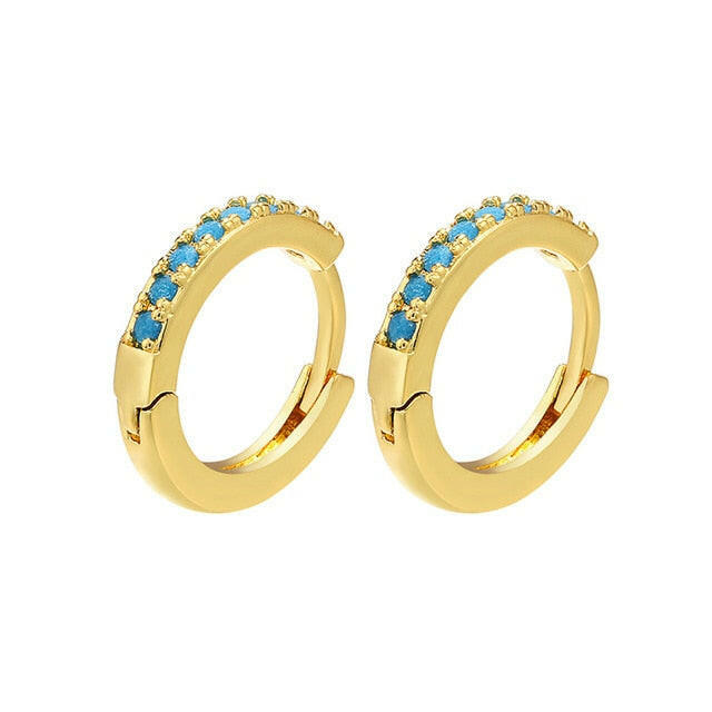 ZHUKOU 13x14mm one pair crystal hoop earrings for women jewelry DIY small earrings hooks jewelry accessories making model:VE82 yuhuv test  yuhuv test022.