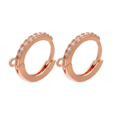 ZHUKOU 13x14mm one pair crystal hoop earrings for women jewelry DIY small earrings hooks jewelry accessories making model:VE82 yuhuv test  yuhuv test022.