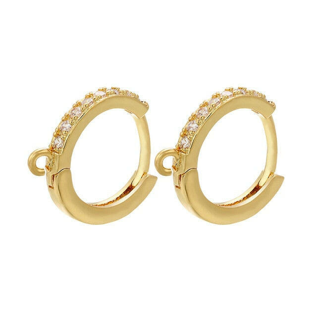 ZHUKOU 13x14mm one pair crystal hoop earrings for women jewelry DIY small earrings hooks jewelry accessories making model:VE82 yuhuv test  yuhuv test022.