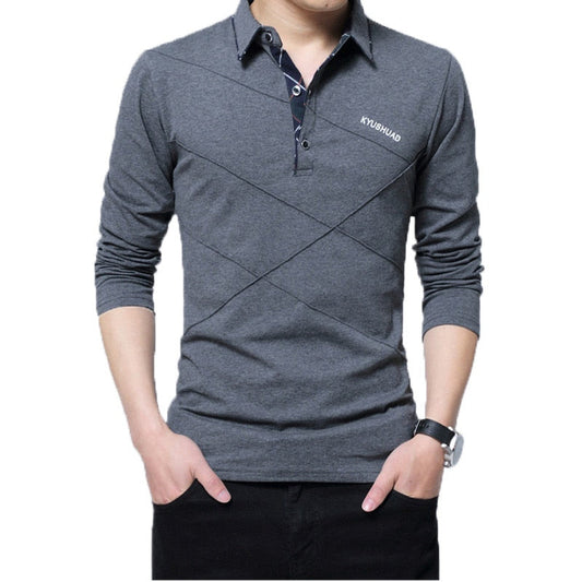 969696 yuhuv test 5XL Polo Shirt Collar Men Plus Size 3XL 4XL Autumn Button Brand Men Polo Shirt Long Sleeve Casual Male Shirt Dress Polo Shirts yuhuv test aja.