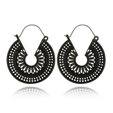 969696  yuhuv test Tocona Vintage Antique Gold Black Silver Color Flower Metal Hoop Earrings Punk Alloy Earring Brincos for Women Jewelry 5673 yuhuv test aja.