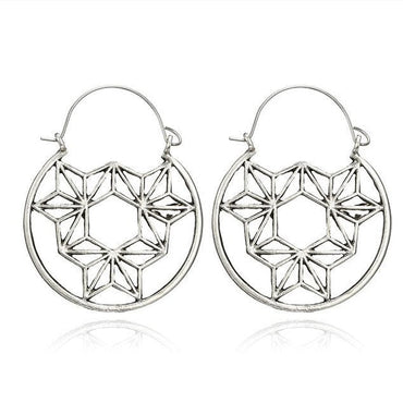 969696  yuhuv test Tocona Vintage Antique Gold Black Silver Color Flower Metal Hoop Earrings Punk Alloy Earring Brincos for Women Jewelry 5673 yuhuv test aja.