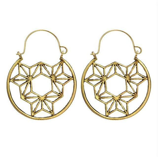 Tocona Vintage Antique Gold Black Silver Color Flower Metal Hoop Earrings Punk Alloy Earring Brincos for Women Jewelry 5673 yuhuv test  yuhuv test022.