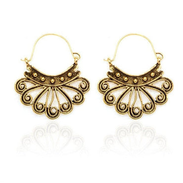 969696  yuhuv test Tocona Vintage Antique Gold Black Silver Color Flower Metal Hoop Earrings Punk Alloy Earring Brincos for Women Jewelry 5673 yuhuv test aja.