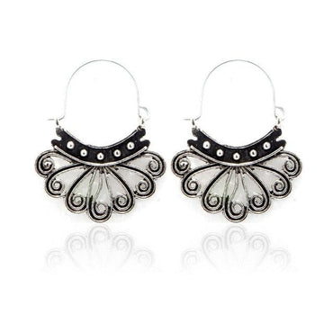 969696  yuhuv test Tocona Vintage Antique Gold Black Silver Color Flower Metal Hoop Earrings Punk Alloy Earring Brincos for Women Jewelry 5673 yuhuv test aja.