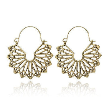 969696  yuhuv test HuaTang Vintage Gold Silver Color Metal Dangle Hollow Earrings for Women Geometric Carved Ethnic Earring Indian Jewellery brinco yuhuv test aja.