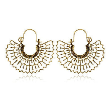 969696  yuhuv test HuaTang Vintage Gold Silver Color Metal Dangle Hollow Earrings for Women Geometric Carved Ethnic Earring Indian Jewellery brinco yuhuv test aja.