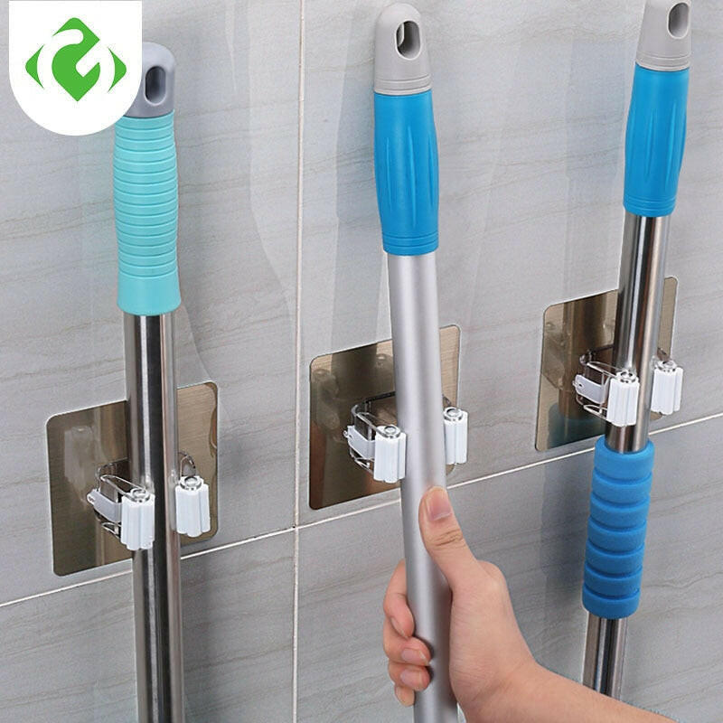 GUANYAO Adhesive Multi-Purpose Hooks Wall Mounted Mop Organizer Holder RackBrush Broom Hanger Hook Kitchen bathroom Strong Hooksơ' yuhuv test3333 yuhuv test.