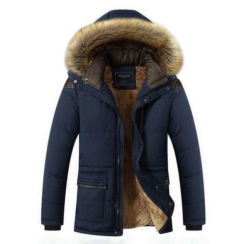 M-5XL Fur Collar Hooded Men Winter Jacket 2020New Fashion Warm Wool Liner Man Jacket and Coat Windproof Male Parkas casaco yuhuv test  yuhuv test022.