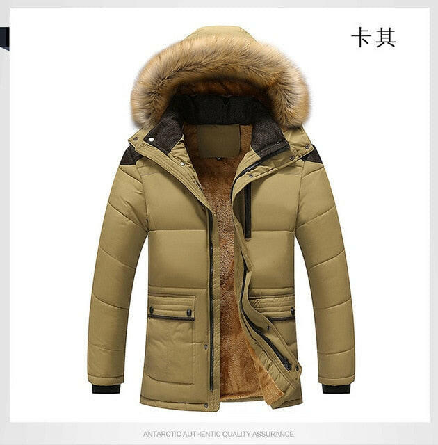 M-5XL Fur Collar Hooded Men Winter Jacket 2020New Fashion Warm Wool Liner Man Jacket and Coat Windproof Male Parkas casaco yuhuv test  yuhuv test022.