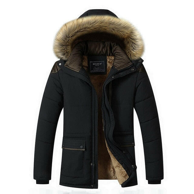 M-5XL Fur Collar Hooded Men Winter Jacket 2020New Fashion Warm Wool Liner Man Jacket and Coat Windproof Male Parkas casaco yuhuv test  yuhuv test022.