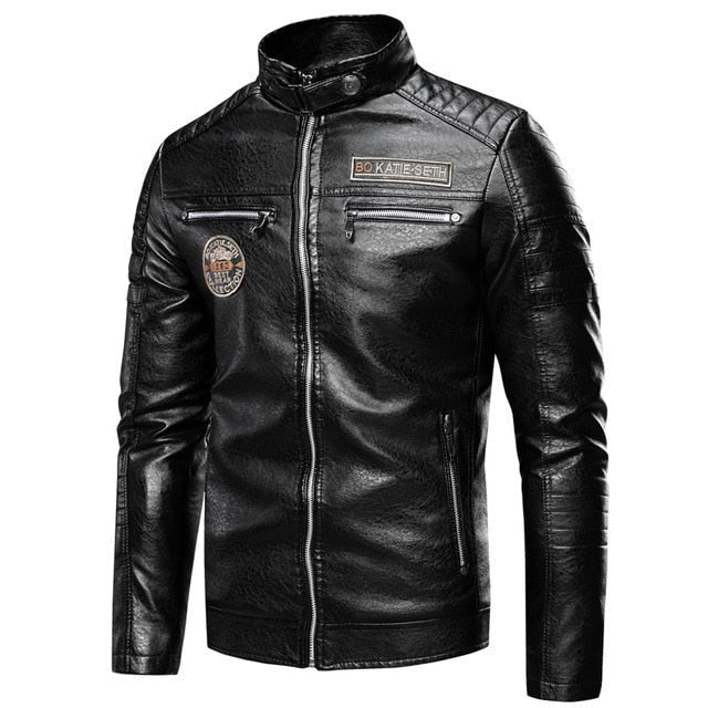 969696  yuhuv test Ucrazy Men 2020 Autumn New Brand Casual Motor Distressed Leather Jacket Coat Men Winter Vintage Outwear Faux Leather Jackets Men yuhuv test aja.