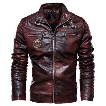 Ucrazy Men 2020 Autumn New Brand Casual Motor Distressed Leather Jacket Coat Men Winter Vintage Outwear Faux Leather Jackets Menơ' yuhuv test3333 yuhuv testkk.