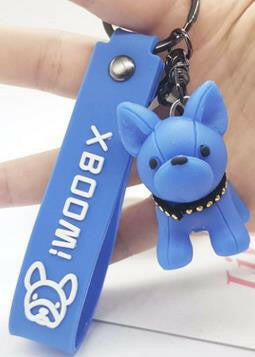 Fashion Punk French Bulldog Keychain PU Leather Dog Keychains for Women Bag Pendant Jewelry Trinket Men's Car Key Ring Key Chainơ' yuhuv test3333 yuhuv test.