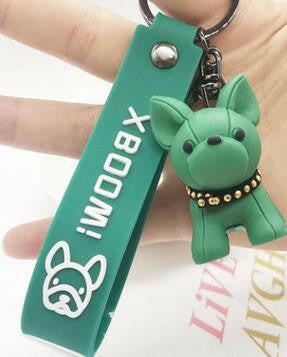 Fashion Punk French Bulldog Keychain PU Leather Dog Keychains for Women Bag Pendant Jewelry Trinket Men's Car Key Ring Key Chainơ' yuhuv test3333 yuhuv test.