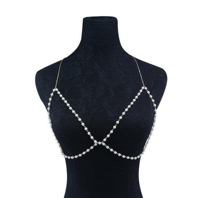 IngeSight.Z Simple Style Chain Necklace Belly Body Chain Fashion Sexy Copper Sequins Body Chain Jewelry for Women Beach Party yuhuv test  yuhuv test022.