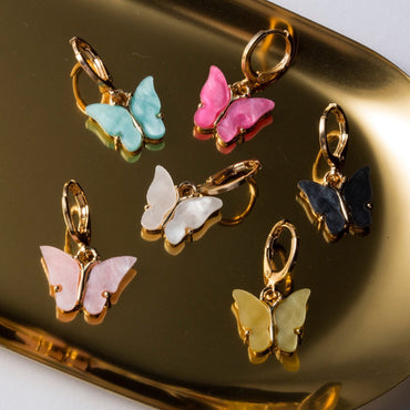 New Fashion Design Butterfly Jewelry Colorful Acrylic Butterfly Stud Earrings for Women 2020 Bohemia Small Cute Earring Jewelryơ' yuhuv test3333 yuhuv testkk.