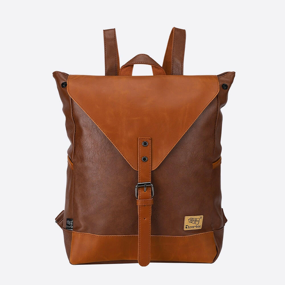 Faux Leather Tan Buckle Front Backpack 2ơ' yuhuv test3333 yuhuv.