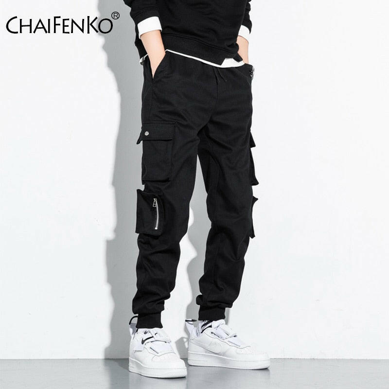 CHAIFENKO Hip Hop Cargo Pants Men Fashion Harajuku Harem Pant Streetwear Casual Joggers Multi-Pocket Tie feet Men Pant M-8XLơ' yuhuv test3333 yuhuv test.