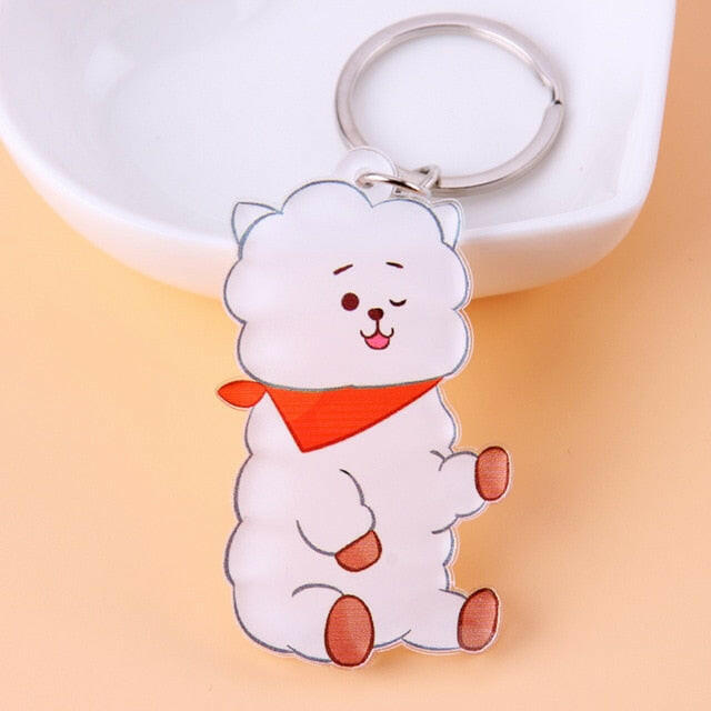 KPOP Bangtan Boys Keychain EXO GOT7 TWICE SEVENTEEN Key Chain Accessories Key Ring Cute Pendant Keyring yuhuv test  yuhuv test022.