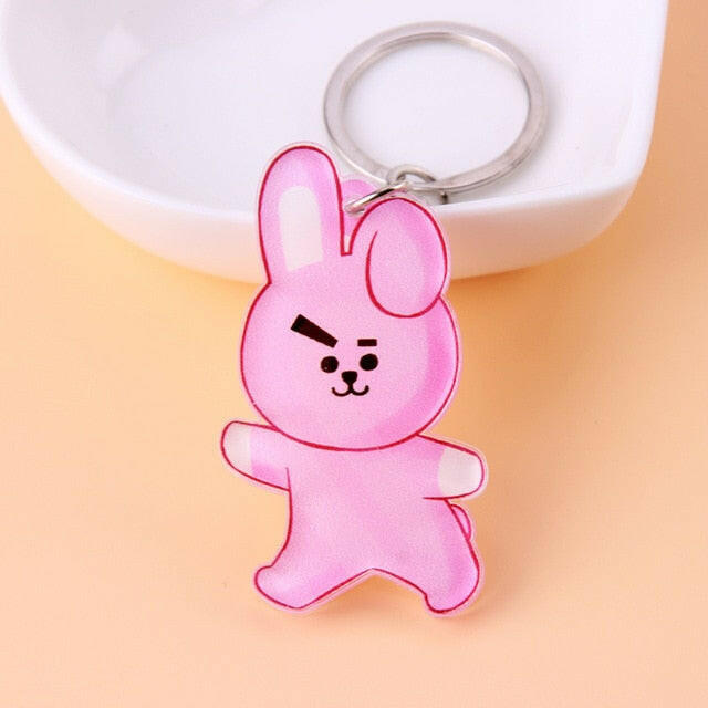 KPOP Bangtan Boys Keychain EXO GOT7 TWICE SEVENTEEN Key Chain Accessories Key Ring Cute Pendant Keyring yuhuv test  yuhuv test022.