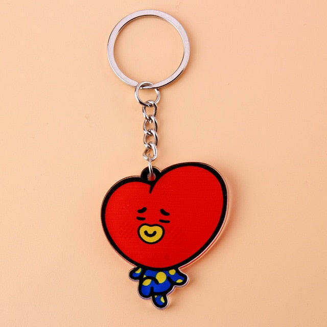 KPOP Bangtan Boys Keychain EXO GOT7 TWICE SEVENTEEN Key Chain Accessories Key Ring Cute Pendant Keyring yuhuv test  yuhuv test022.