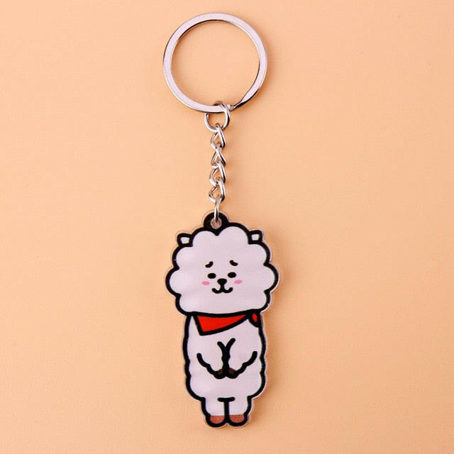 KPOP Bangtan Boys Keychain EXO GOT7 TWICE SEVENTEEN Key Chain Accessories Key Ring Cute Pendant Keyring yuhuv test  yuhuv test022.