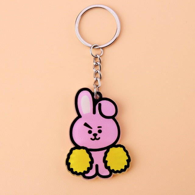 KPOP Bangtan Boys Keychain EXO GOT7 TWICE SEVENTEEN Key Chain Accessories Key Ring Cute Pendant Keyring yuhuv test  yuhuv test022.