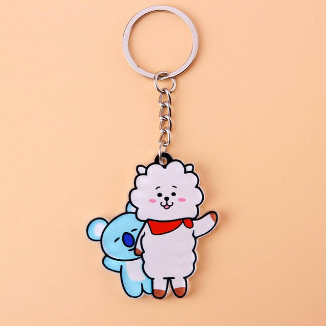 KPOP Bangtan Boys Keychain EXO GOT7 TWICE SEVENTEEN Key Chain Accessories Key Ring Cute Pendant Keyring yuhuv test  yuhuv test022.