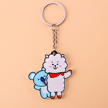 KPOP Bangtan Boys Keychain EXO GOT7 TWICE SEVENTEEN Key Chain Accessories Key Ring Cute Pendant Keyring yuhuv test  yuhuv test022.