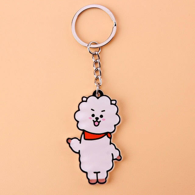 KPOP Bangtan Boys Keychain EXO GOT7 TWICE SEVENTEEN Key Chain Accessories Key Ring Cute Pendant Keyring yuhuv test  yuhuv test022.