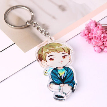 KPOP Bangtan Boys Keychain EXO GOT7 TWICE SEVENTEEN Key Chain Accessories Key Ring Cute Pendant Keyring yuhuv test  yuhuv test022.