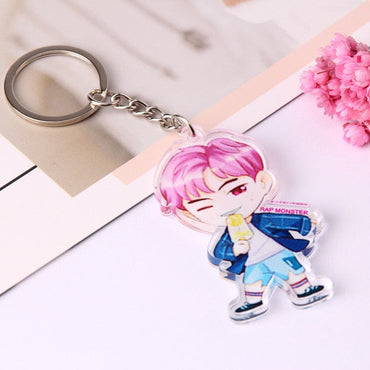 969696  yuhuv test KPOP Bangtan Boys Keychain EXO GOT7 TWICE SEVENTEEN Key Chain Accessories Key Ring Cute Pendant Keyring yuhuv test aja.