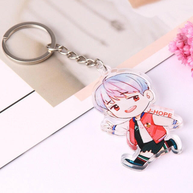 KPOP Bangtan Boys Keychain EXO GOT7 TWICE SEVENTEEN Key Chain Accessories Key Ring Cute Pendant Keyring yuhuv test  yuhuv test022.