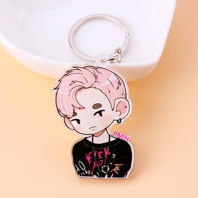 KPOP Bangtan Boys Keychain EXO GOT7 TWICE SEVENTEEN Key Chain Accessories Key Ring Cute Pendant Keyring yuhuv test  yuhuv test022.