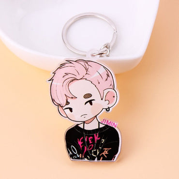 969696  yuhuv test KPOP Bangtan Boys Keychain EXO GOT7 TWICE SEVENTEEN Key Chain Accessories Key Ring Cute Pendant Keyring yuhuv test aja.