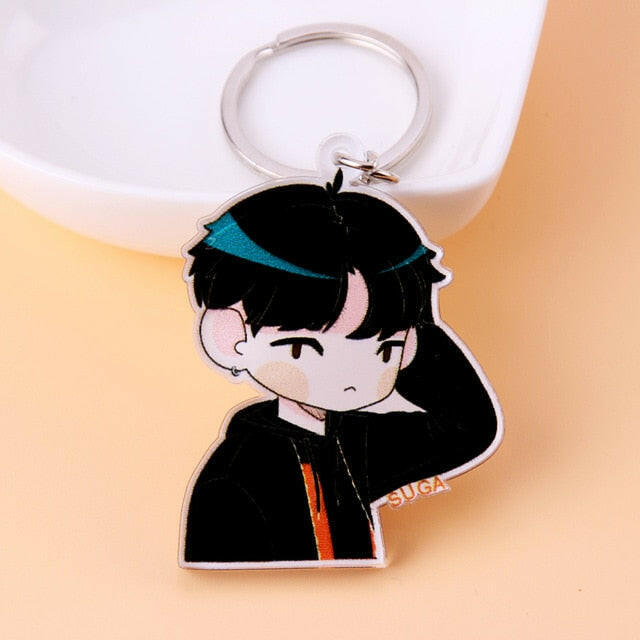 KPOP Bangtan Boys Keychain EXO GOT7 TWICE SEVENTEEN Key Chain Accessories Key Ring Cute Pendant Keyring yuhuv test  yuhuv test022.