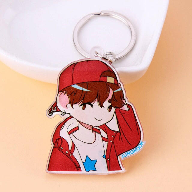 KPOP Bangtan Boys Keychain EXO GOT7 TWICE SEVENTEEN Key Chain Accessories Key Ring Cute Pendant Keyring yuhuv test  yuhuv test022.