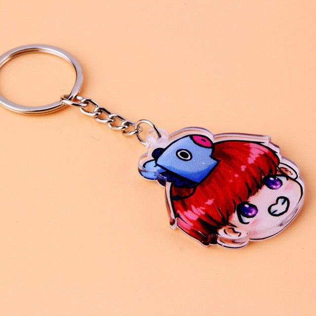 KPOP Bangtan Boys Keychain EXO GOT7 TWICE SEVENTEEN Key Chain Accessories Key Ring Cute Pendant Keyring yuhuv test  yuhuv test022.