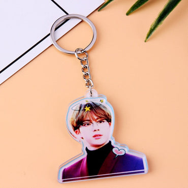 969696  yuhuv test KPOP Bangtan Boys Keychain EXO GOT7 TWICE SEVENTEEN Key Chain Accessories Key Ring Cute Pendant Keyring yuhuv test aja.