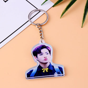 KPOP Bangtan Boys Keychain EXO GOT7 TWICE SEVENTEEN Key Chain Accessories Key Ring Cute Pendant Keyring yuhuv test  yuhuv test022.