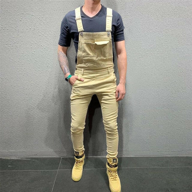 Men's Denim Dungaree Bib Overalls Jumpsuits Moto Biker Jeans Pants Trousers Plus Size Mens Casual Overalls yuhuv test  yuhuv test022.