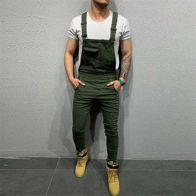 Men's Denim Dungaree Bib Overalls Jumpsuits Moto Biker Jeans Pants Trousers Plus Size Mens Casual Overalls yuhuv test  yuhuv test022.