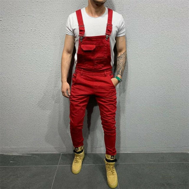 Men's Denim Dungaree Bib Overalls Jumpsuits Moto Biker Jeans Pants Trousers Plus Size Mens Casual Overalls yuhuv test  yuhuv test022.