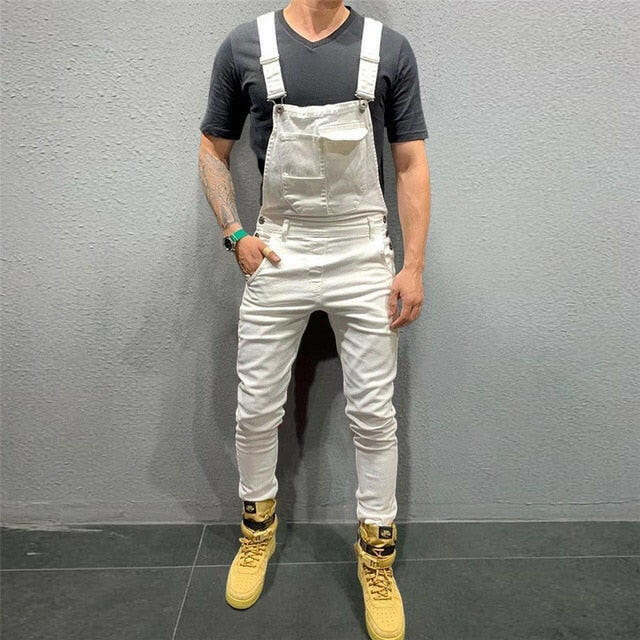 Men's Denim Dungaree Bib Overalls Jumpsuits Moto Biker Jeans Pants Trousers Plus Size Mens Casual Overalls yuhuv test  yuhuv test022.