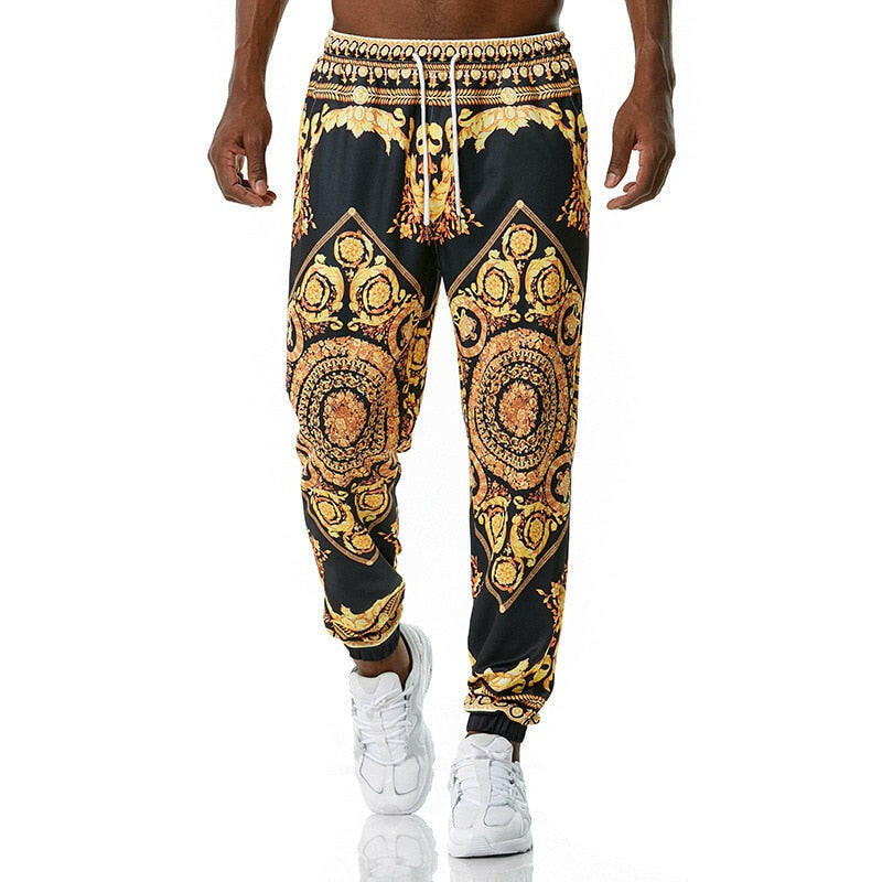 Luxury Royal Men Joggers Sweatpant 3D Floral Print Trousers Jogging Pants Men Casual Hip Hop Streetwear Sports Trousers Male XXL yuhuv test  yuhuv test022.