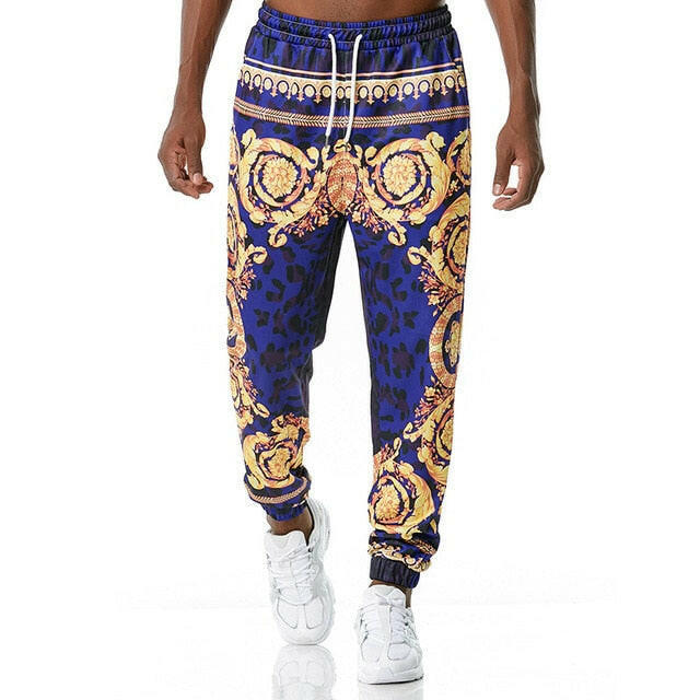 Luxury Royal Men Joggers Sweatpant 3D Floral Print Trousers Jogging Pants Men Casual Hip Hop Streetwear Sports Trousers Male XXL yuhuv test  yuhuv test022.