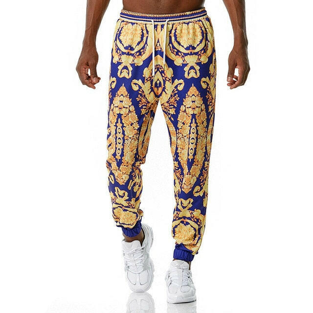 Luxury Royal Men Joggers Sweatpant 3D Floral Print Trousers Jogging Pants Men Casual Hip Hop Streetwear Sports Trousers Male XXL yuhuv test  yuhuv test022.