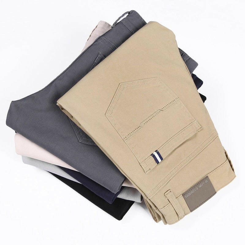 Classic 6 Color Casual Pants Men Spring Autumn New Business Fashion Comfortable Stretch Cotton Elastic Straigh Jeans Trousers yuhuv test  yuhuv test022.